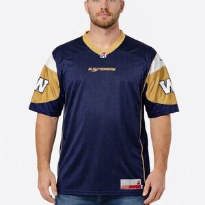 Reebok Navy and Gold Winnipeg Blue Bombers Men’s Jersey